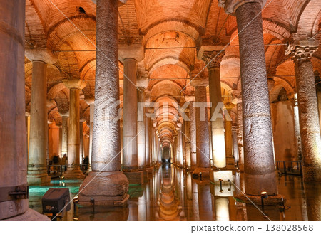 The ancient Basilica Cistern in Istanbul, Turkey The ancient Basilica Cistern in Istanbul, Turkey 138028568
