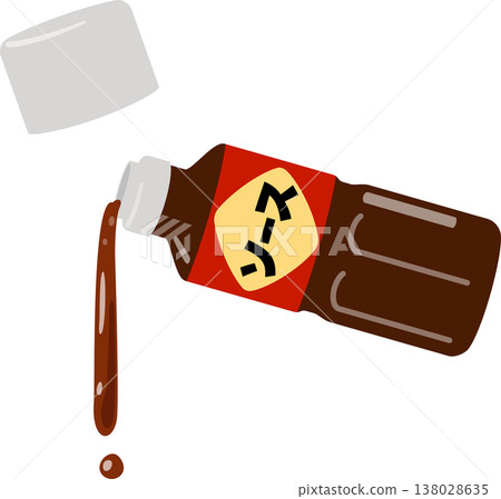 醬汁從塑膠瓶中倒出 138028635