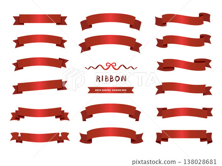 亮紅色絲帶相框套裝，採用華麗的金屬裝飾材質。 138028681