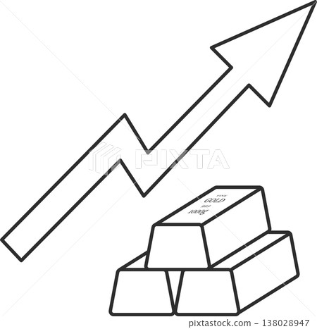 金價上漲示意圖（僅線圖） 138028947