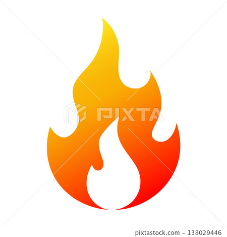 Fire flame icon gradient isolated on transparent background. Vector Fire flame icon gradient isolated on transparent background. Vector 138029446
