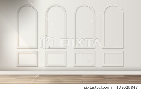 Realistic wall panels with classic wooden frames Realistic wall panels with classic wooden frames 138029848