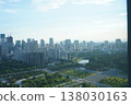 摩天大樓和建築物構成的朦朧城市景觀 138030163