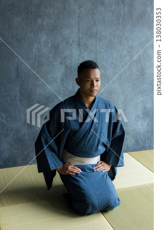Foreign man wearing a yukata Foreign man wearing a yukata 138030353