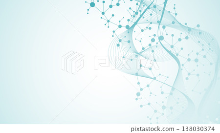 Structure molecule and communication. Dna, atom, neurons. Scientific concept for your design. Connected lines with dots. Medical, technology, chemistry, science background. Vector illustration. Structure molecule and communication. Dna, atom, neurons. Scientific concept for your design. Connected lines with dots. Medical, technology, chemistry, science background. Vector illustration. 138030374