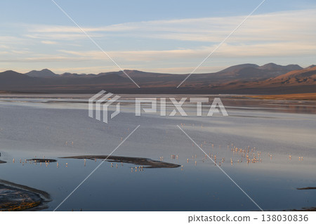 Serene mountain lake landscape in Bolivia. peaceful outdoor travel destination 138030836