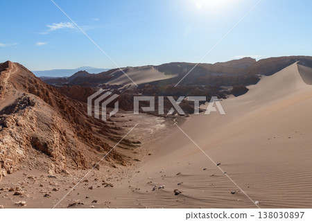 Majestic sand dune and desert landscape of Valle de la Luna 138030897