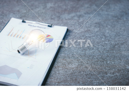 light bulb business career creative manager innovation concept energy, accounting document management highlights bright ideas for accountant on professional stone office table light bulb business career creative manager innovation concept energy, accounting document management highlights bright ideas for accountant on professional stone office table 138031142