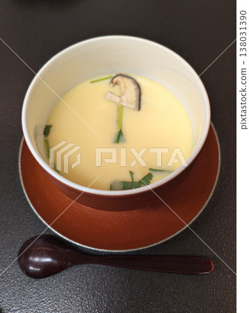 Delicious, piping hot steamed egg custard Delicious, piping hot steamed egg custard 138031390