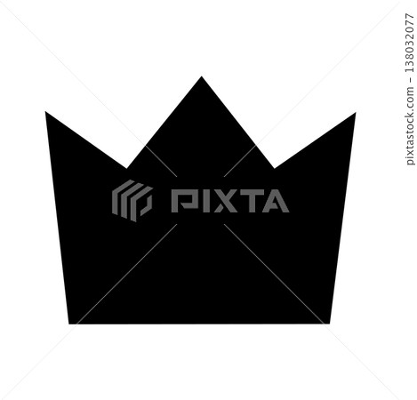 A simple black silhouette of a crown A simple black silhouette of a crown 138032077