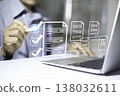 Checklist and Document Approval Concept with Digital Check Marks, Paperwork Management and Business Workflow 138032611