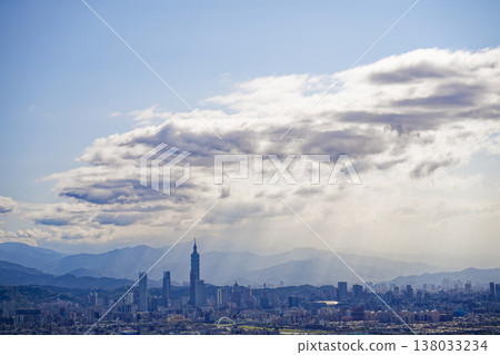 Taipei Basin in Sunshine Sky and Taipei 101 Taipei Basin in Sunshine Sky and Taipei 101 138033234