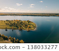 Germany- Saxony- Leipzig- Aerial view of marina on Cospudener See lake 138033277