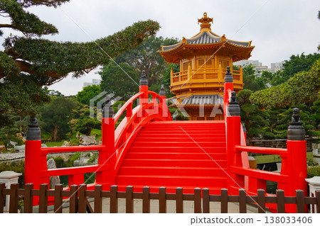 Golden Pavilion landmark in Nan Lian Garden, Hong Kong 138033406