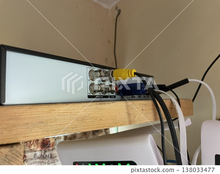 Installation of wired video surveillance system Installation of wired video surveillance system 138033477