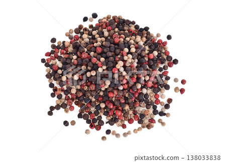 Pepper mix isolated on white background Pepper mix isolated on white background 138033838
