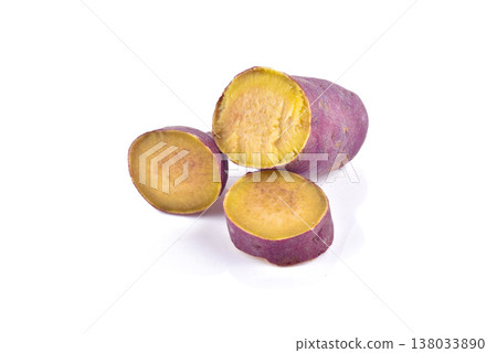 purple sweet yams isolated on white background 138033890