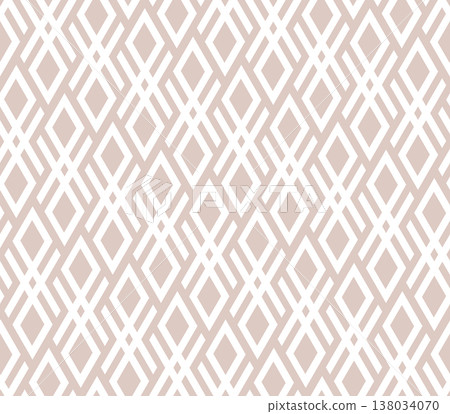 Abstract geometric pattern. A seamless vector background. White and pink ornament. Graphic modern pattern. Simple lattice graphic design Abstract geometric pattern. A seamless vector background. White and pink ornament. Graphic modern pattern. Simple lattice graphic design 138034070