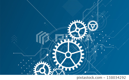 Abstract document drawing using white gears. Technological background. Abstract document drawing using white gears. Technological background. 138034292