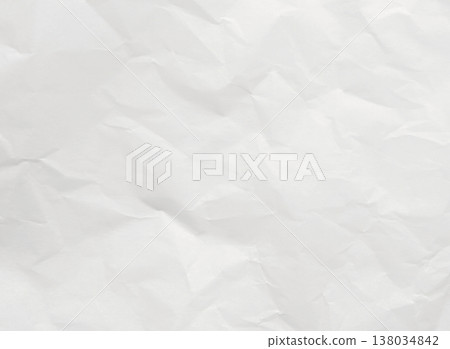 Photo of the texture of a wrinkled white oven sheet. 138034842