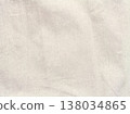 Wrinkled, off-white fabric texture background material 138034865