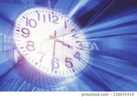Fast speed times clock. Business working hours. Transport time moving urgent concept 138035414