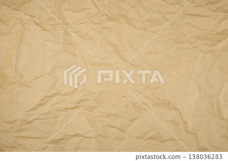 The texture of wrinkled kraft paper 138036283