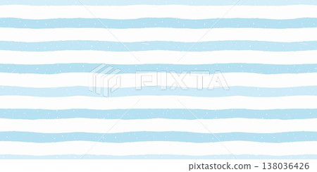 Seamless baby watercolor stripe pattern with soft blue horizontal stripes and textured line on white background. Baby stripe watercolor pattern for nursery bedding or wallpaper Seamless baby watercolor stripe pattern with soft blue horizontal stripes and textured line on white background. Baby stripe watercolor pattern for nursery bedding or wallpaper 138036426
