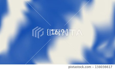 Blue and white paint mix gradient. Fabric batik textured background with blurry gradation. Liquid template for trendy cover social media design. Vector abstract gradient for fashion backdrop 138036617