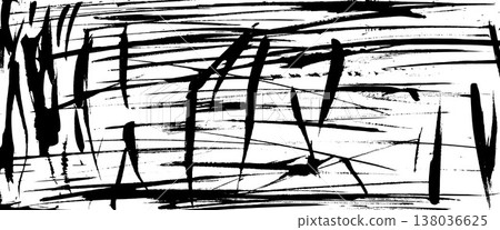 Hand-drawn angular rough scratches texture. Brush stroke ink horror background. Grungy paint texture abstract backdrop . Uneven dynamic lines for sport design. Vector grunge bg overlay Hand-drawn angular rough scratches texture. Brush stroke ink horror background. Grungy paint texture abstract backdrop . Uneven dynamic lines for sport design. Vector grunge bg overlay 138036625