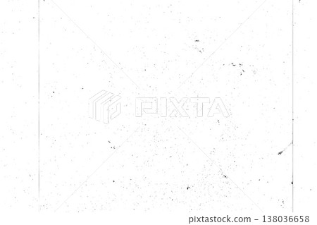 Vintage overlay featuring subtle speckles and scratches on white transparent surface. Authentic distressed effect with random dots, spots, scratches for retro photography and grunge artwork. Vector bg 138036658