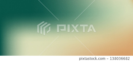 Halftone green beige stippled gradient pattern. Sand dust speckles teal orange noise texture background. Grit gradation effect. Vector noise sand dots textures bg 138036682