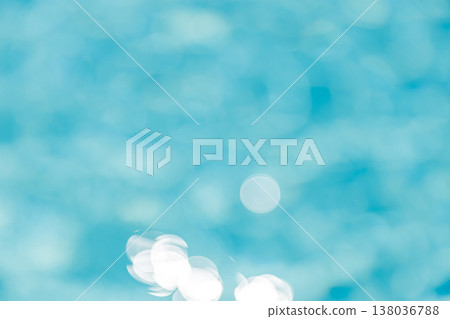 Dreamy abstract swimming pool, blurred water surface with sunlight reflections, artistic tropical vacation background Dreamy abstract swimming pool, blurred water surface with sunlight reflections, artistic tropical vacation background 138036788