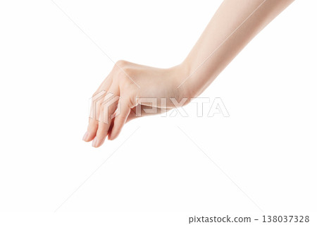 Young woman hand showing italian gesture isolated on white background Young woman hand showing italian gesture isolated on white background 138037328