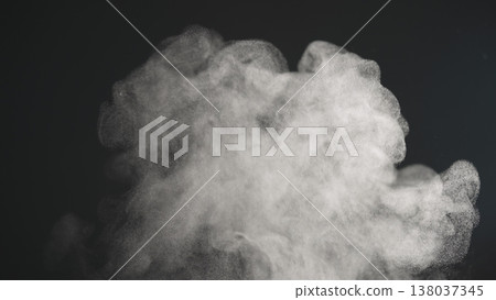 steam rising from boiling water over black background steam rising from boiling water over black background 138037345