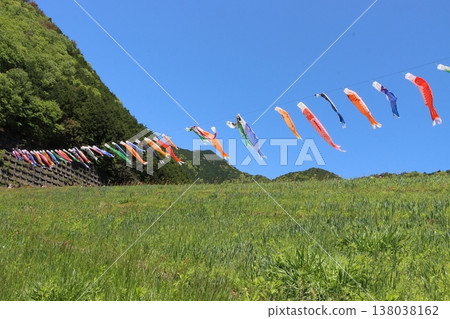 Carp streamers are a custom to pray for the healthy growth of children. Carp streamers are a custom to pray for the healthy growth of children. 138038162