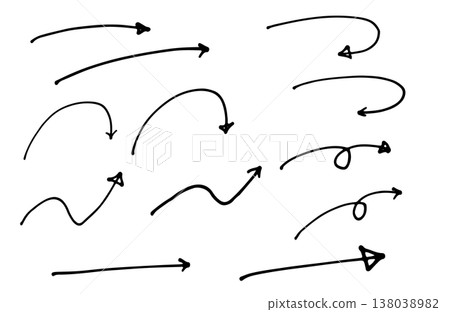 simple hand drawn arrows simple hand drawn arrows 138038982
