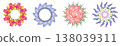 Spring Floral Wreaths Set Vector Borders with Tulips Roses and Daisies 138039311