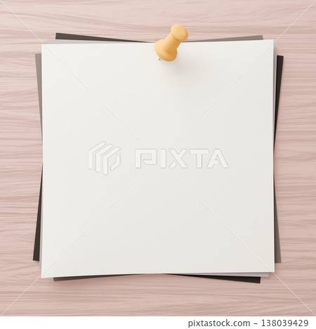 3D背景素材－圖釘和便條紙－色彩繽紛 138039429