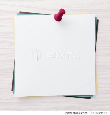 3D背景素材-圖釘和便條紙-色彩繽紛 3D背景素材-圖釘和便條紙-色彩繽紛 138039463