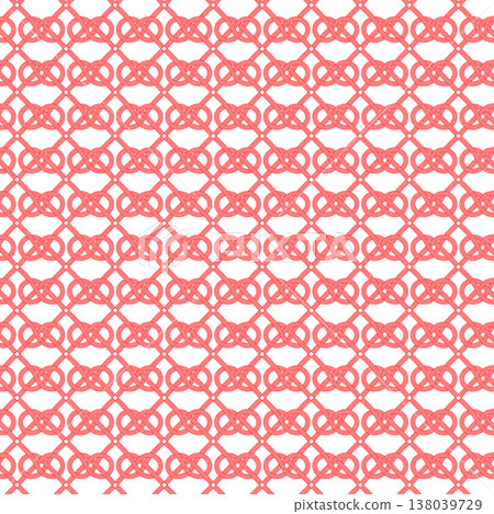 Illustration material: Mizuhiki seamless pattern - Red_Awaji knot_background_pattern 138039729