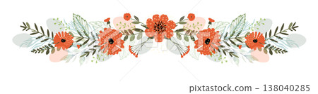Simple Easter abstraction with eggs and flowers. Happy Easter. hand drawn. Not AI, Vector illustration Simple Easter abstraction with eggs and flowers. Happy Easter. hand drawn. Not AI, Vector illustration 138040285