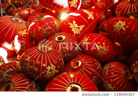 Red Chinese lanterns. Chinese New Year. Red Chinese lanterns. Chinese New Year. 138040367