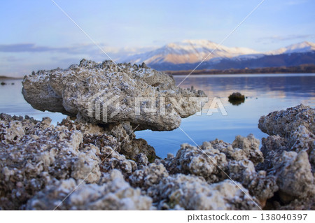 View of Lake Van, Traveling by car in Turkey, Van city 138040397