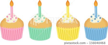 Colorful Cupcake Set Colorful Cupcake Set 138040468