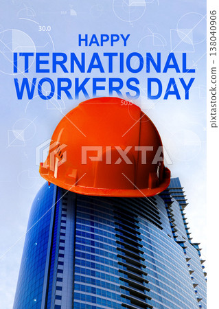 Celebrating International Workers Day with hard hats and construction themes on May 1 138040906