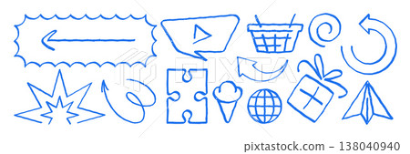 A Fun And Engaging Set Of Doodle Icons For Web And Apps Vector Illustration A Fun And Engaging Set Of Doodle Icons For Web And Apps Vector Illustration 138040940