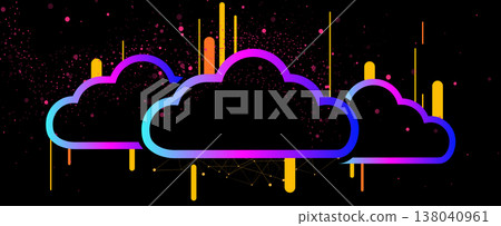 Cloud infrastructure concept technology background and network security Cloud infrastructure concept technology background and network security 138040961