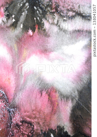 Black and Red ink pencil background with abstract lines and swirls and splatters creative monochrome 138041057