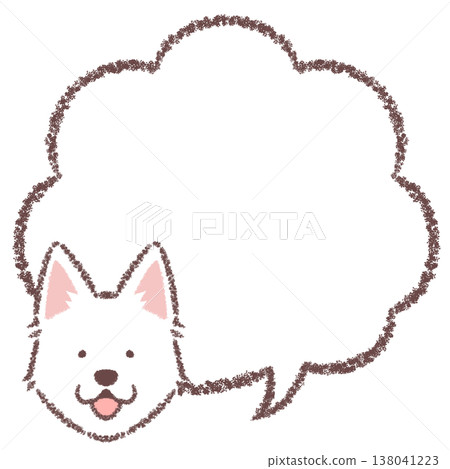 White Swiss Shepherd Dog speech bubble 138041223